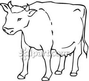 300x273 Cow Outline Clipart