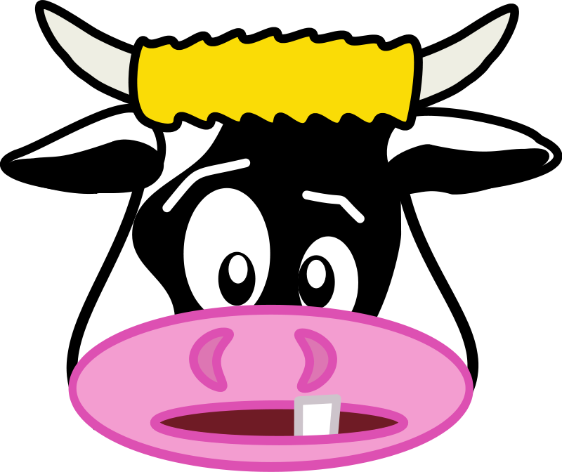 800x672 Free Funny Cartoon Cow Face Clip Art