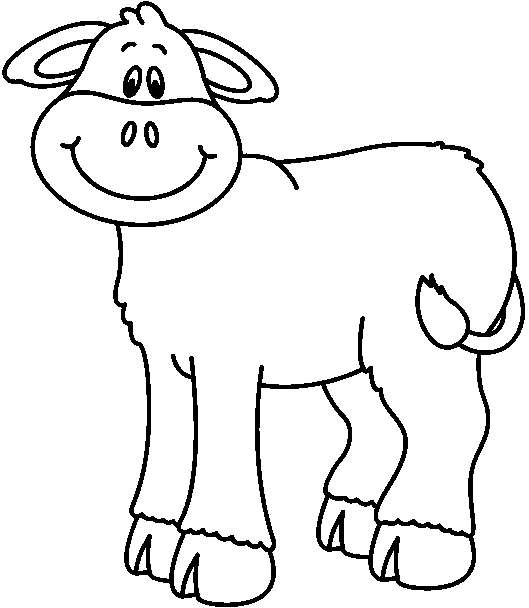 529x608 Cow Clipart Black And White