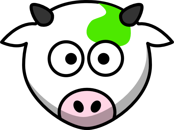 600x448 Cow Clipart Green