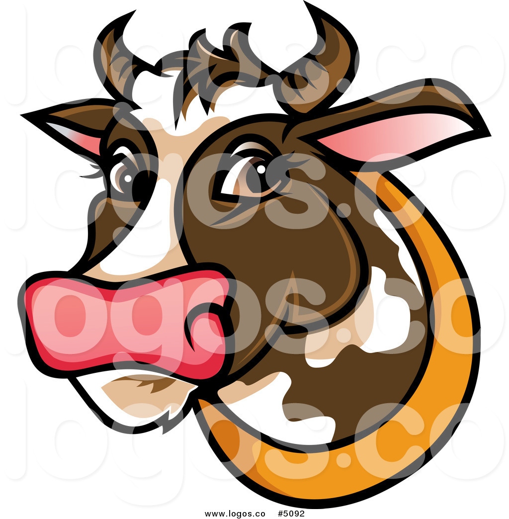1024x1044 Royalty Free Vector Of A Happy Dairy Cow Logo By Vector Tradition