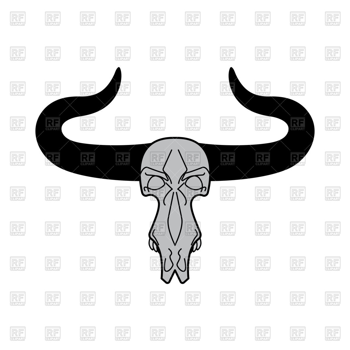 1200x1200 Skull Of Cow Royalty Free Vector Clip Art Image