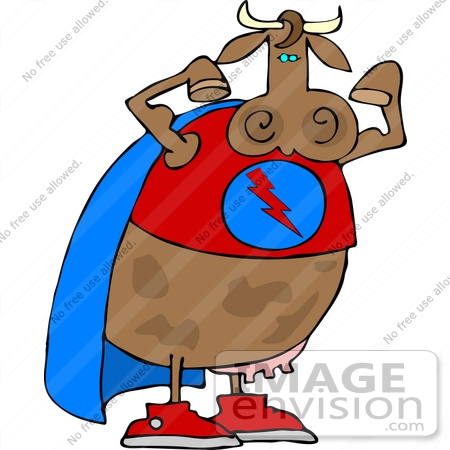 450x450 Superhero Cow Clipart