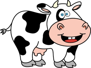300x226 6816 Funny Cow Cartoon Clip Art Public Domain Vectors