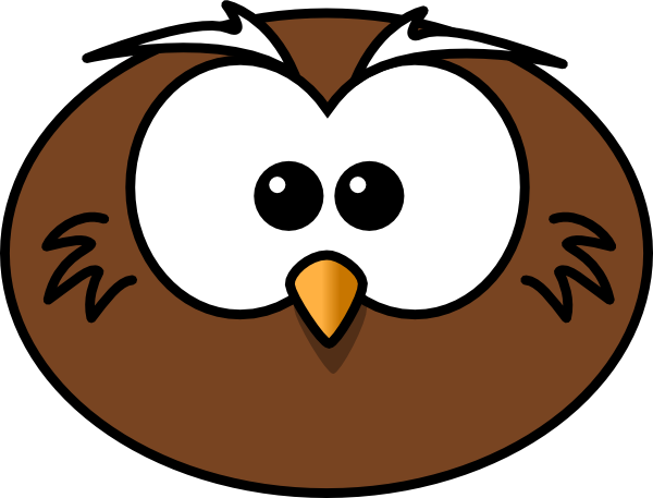 600x457 Owl Head Clip Art