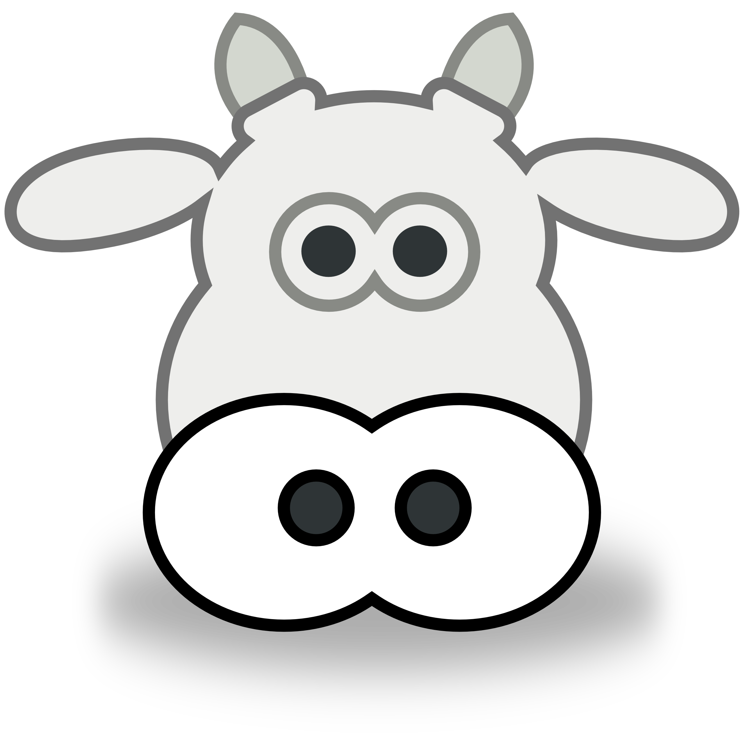 2555x2555 Cow Head Clipart Black And White Clipart Panda