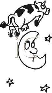 Cow Jumped Over The Moon Clipart | Free download on ClipArtMag