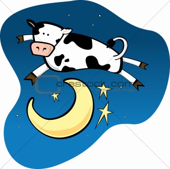 Cow Jumped Over The Moon Clipart | Free download on ClipArtMag