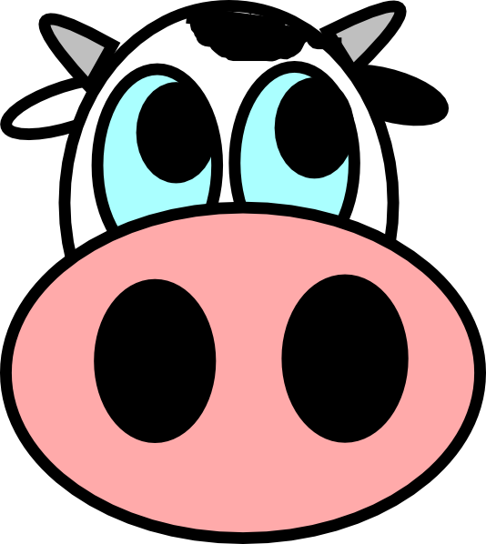 534x598 Cow Face Drawing Clip Art