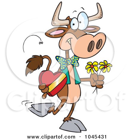 450x470 Royalty Free (Rf) Clip Art Illustration Of A Cartoon Boxing Bull
