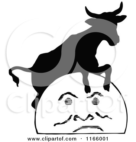 450x470 Royalty Free (Rf) Cow Jumping Over The Moon Clipart, Illustrations