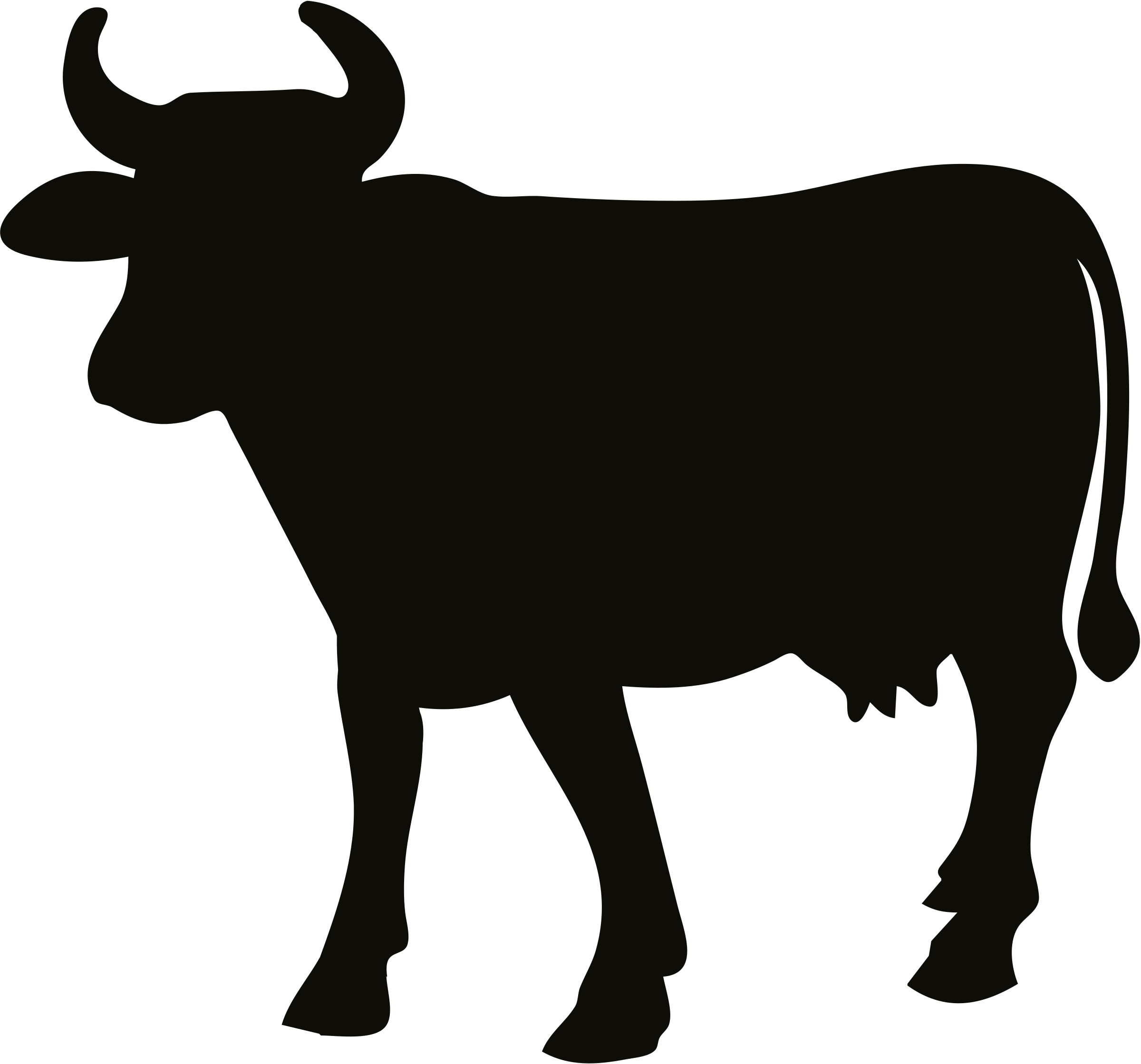 2400x2239 Clipart Cow Silhouette