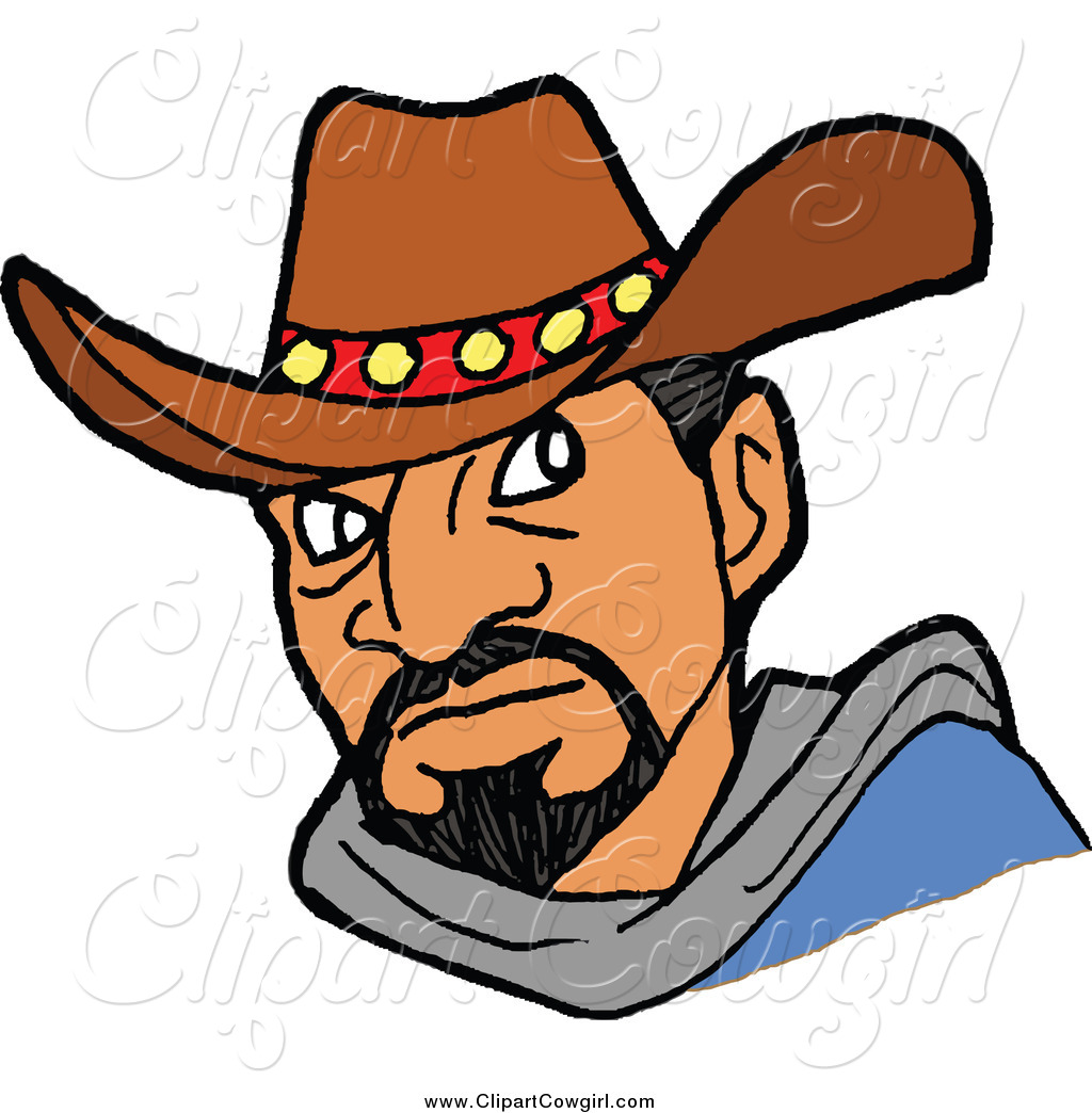 1024x1044 Clipart Of A Tough Hispanic Cowboy By Lafftoon