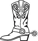 159x170 Cowboy Boots Clipart Black And White Clipart Panda