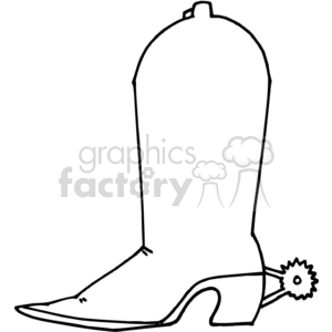 300x300 Royalty Free Black And White Cowboy Boots 372110 Vector Clip Art