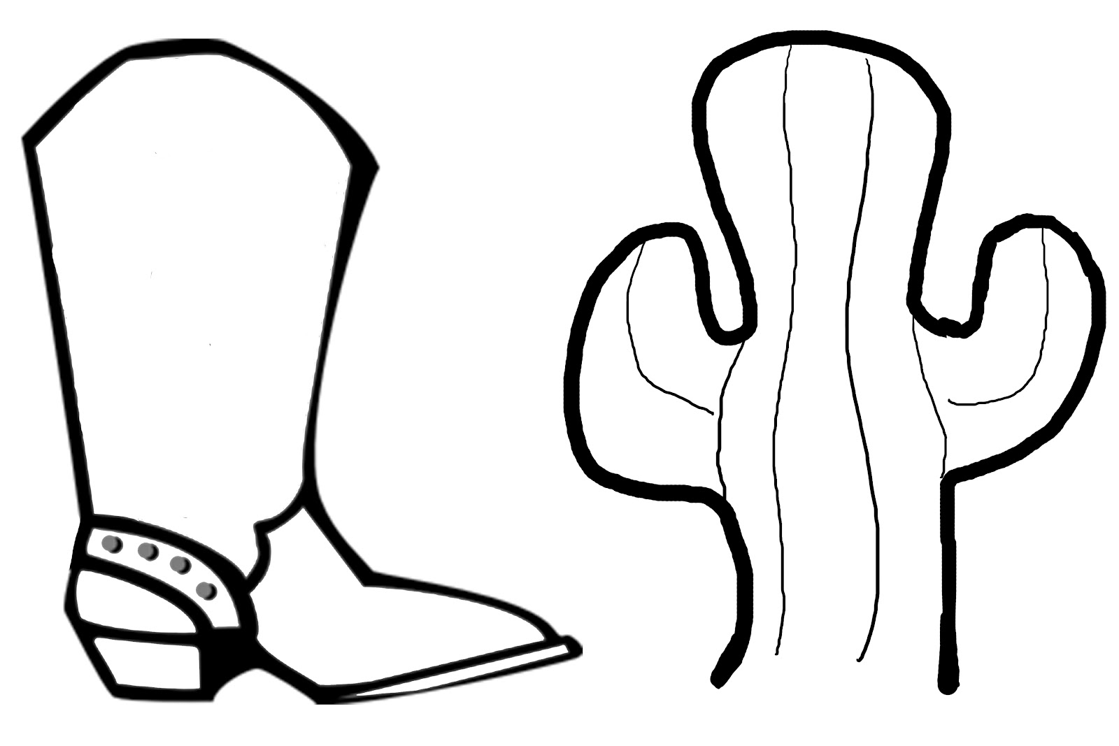1600x1067 Coloring Pages Of Cowboy Boots And Hats Murderthestout