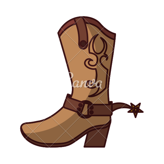 550x550 Cowboy Boot Vector