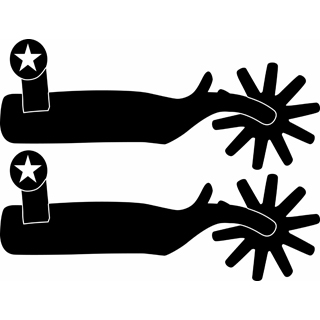 320x320 Free Cowboy Boot Spurs Vector Clip Art Eclectica