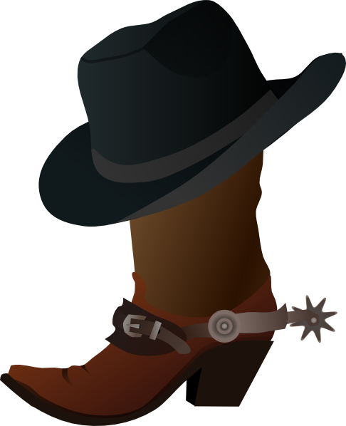 486x598 Cowboy Boot And Hat Clip Art