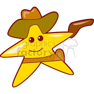 300x300 Royalty Free Cowboy Star 151008 Vector Clip Art Image
