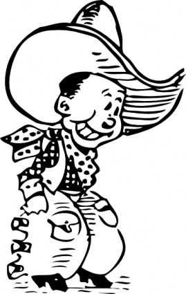 269x425 Cowboy Clipart Black And White Clipart Panda