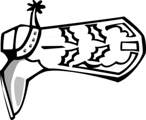 299x246 Cowboy Boots Clipart Black And White Cowboy Clip Art Image