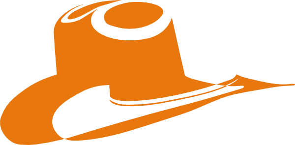 600x295 Burnt Orange Cowboy Hat Clip Art