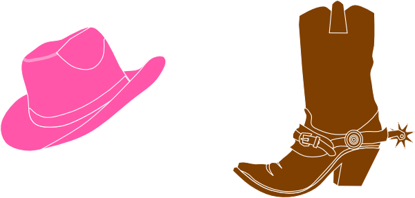 600x287 Cowgirl Hat And Boot Clip Art