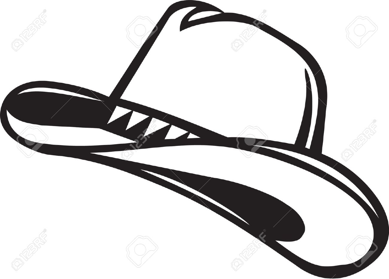 1300x933 Straw Hat Clipart Black And White