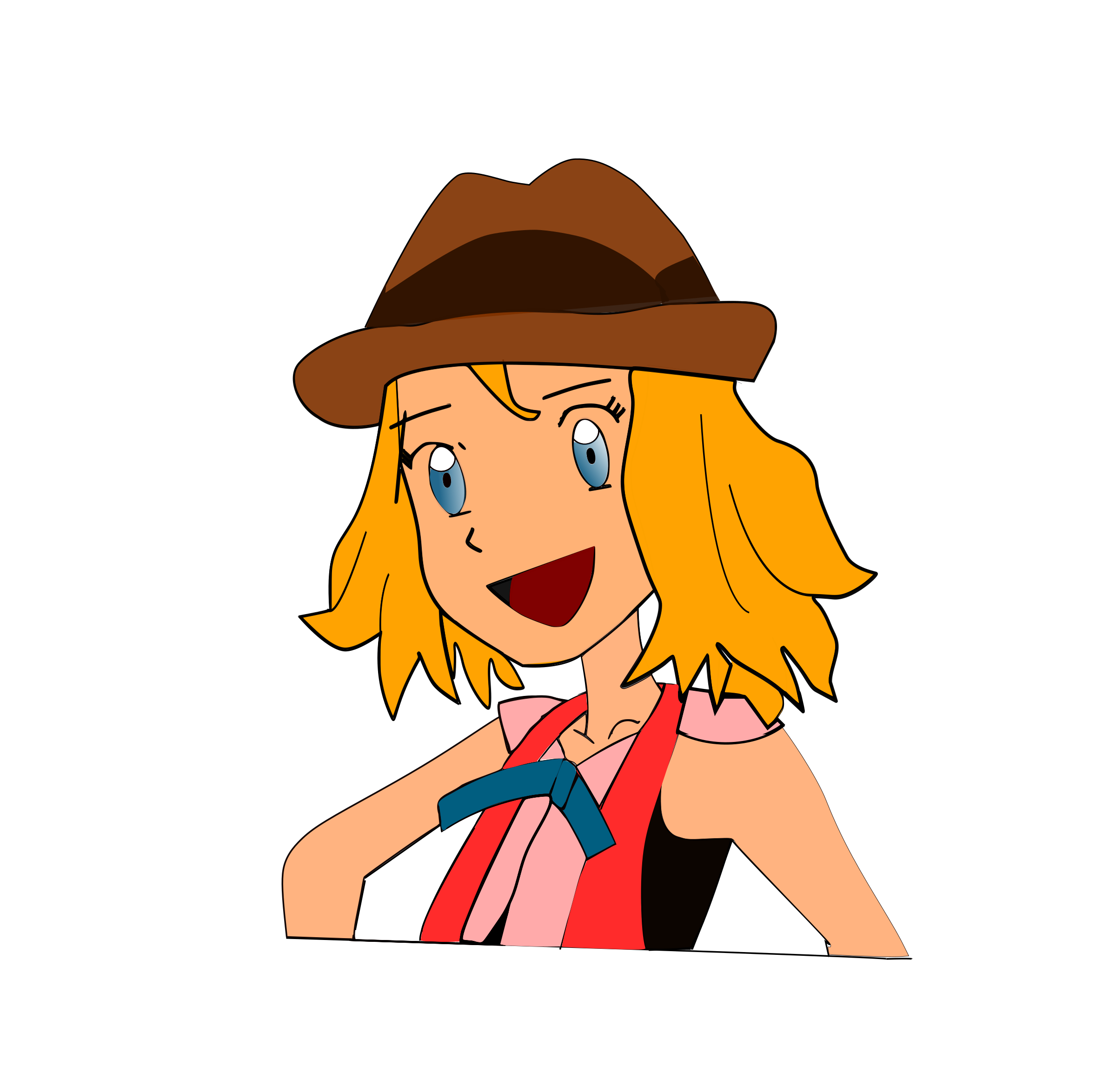 2400x2349 Free Stock Photo Of Cartoon Girl In Cowboy Hat Vector Clipart