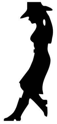 200x431 Cowboy Silhouette Clip Art Life Size Leaning Cowboys Amp Cowgirls