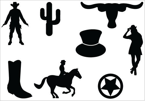 500x350 Cowgirl Silhouette Clip Art