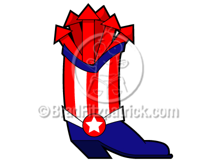 432x324 Cartoon Cowboy Boots Clipart
