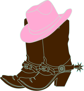 276x299 Cowgirl Boots And Pink Cowgirl Hat Clip Art