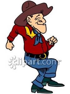 225x300 Dancing Cowboy Clipart
