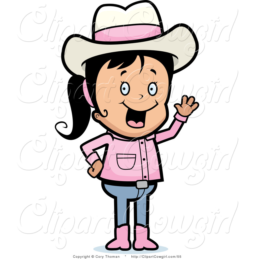 1024x1044 Clipart Of A Waving Female Cowgirl Wearing Pink Boots By Cory