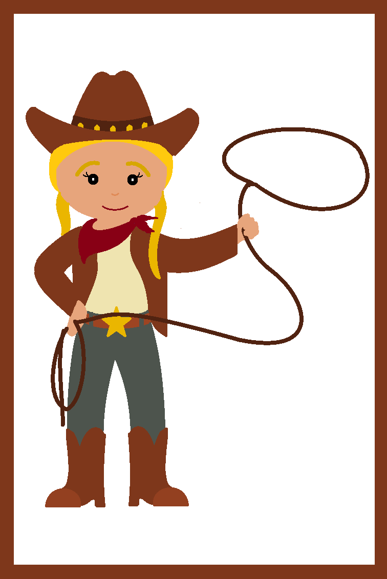 756x1132 Cowgirl Clipart