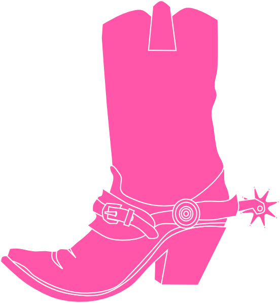 552x597 Pink Cowgirl Boot Clip Art