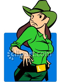 263x350 Tough Cowgirl Clip Art