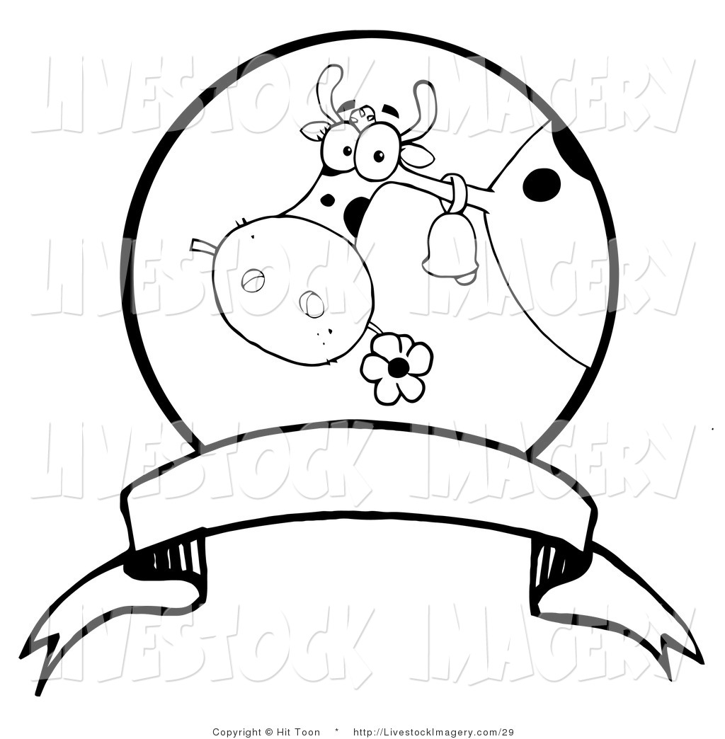 1024x1044 Clip Art Of A Coloring Page Of A Dairy Farm Cow Eating A Flower