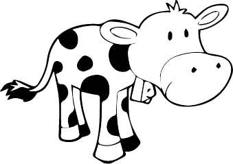 339x239 Clip Art Cartoon Cow