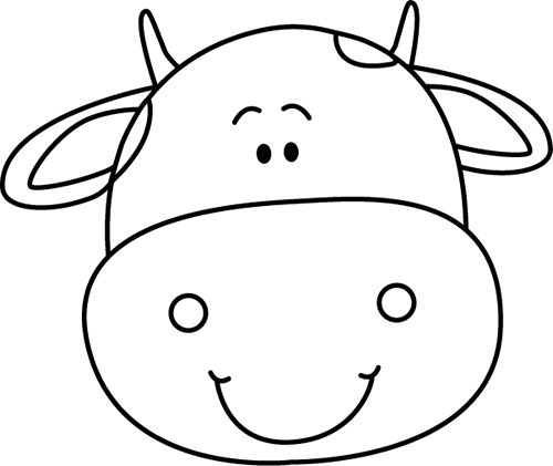 500x421 Cow Clipart Template