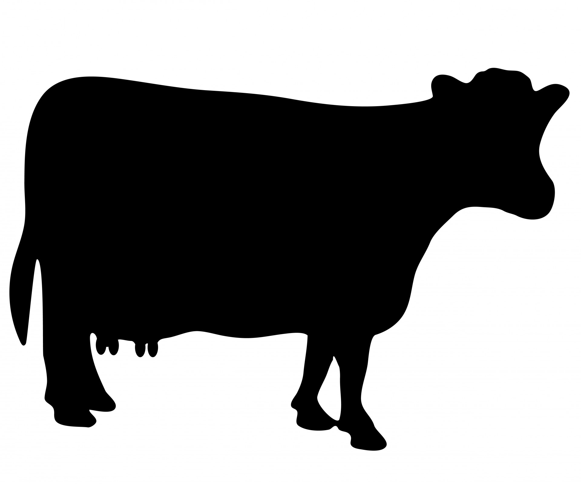 1920x1600 Black Cow Clipart