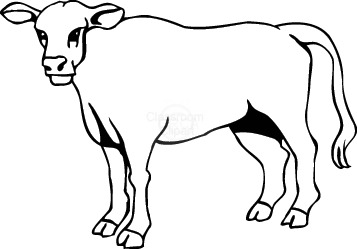357x249 Cattle Clipart Black And White