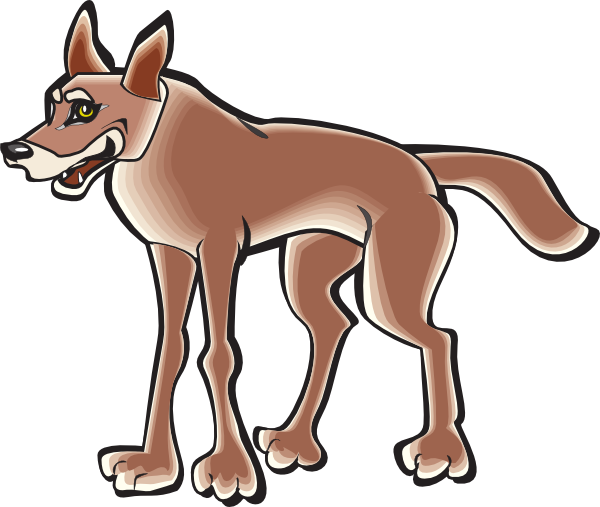 600x507 Coyote Cartoon Clip Art