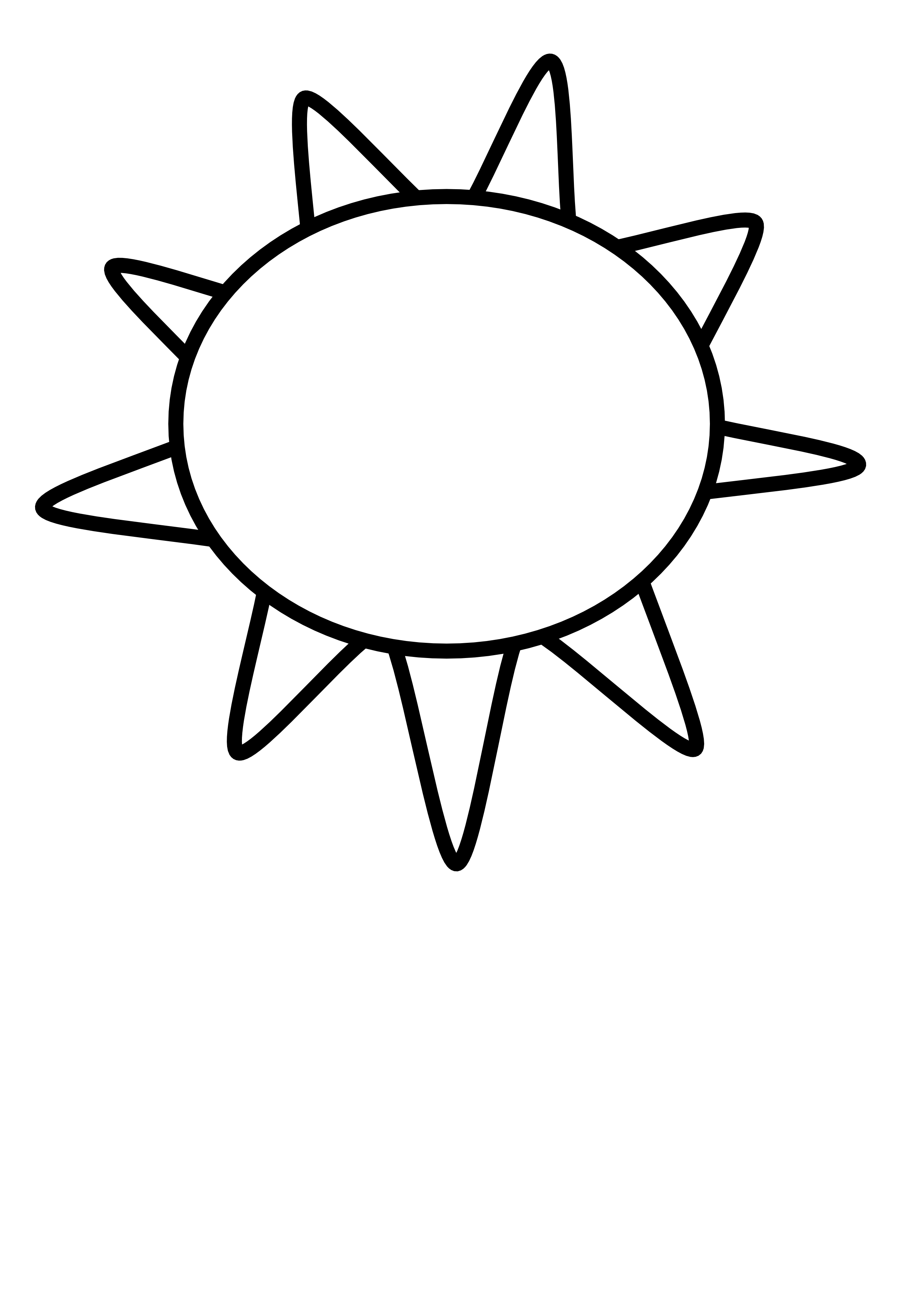 2555x3613 Black And White Sun Clip Art