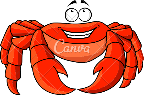 550x363 Fun Smiling Red Cartoon Crab