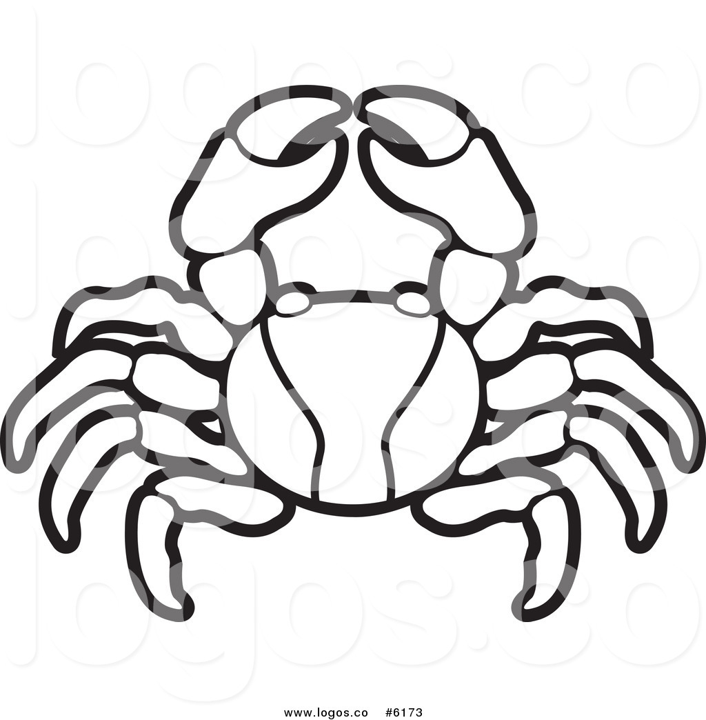 1024x1044 Royalty Free Vector Of A Black And White Crab Logo By Lal Perera