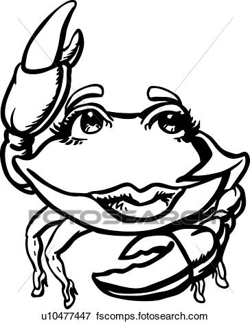 364x470 Clip Art Of Lady Crab U10477447