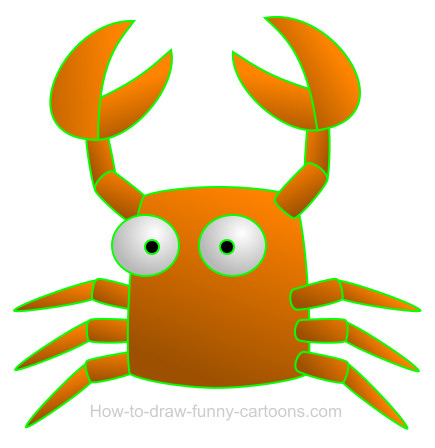 435x448 Drawing A Crab Cartoon
